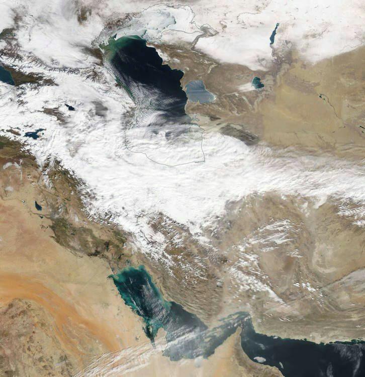 عکس ماهواره‌ای ناسا از حال و روز امروز کشورمان