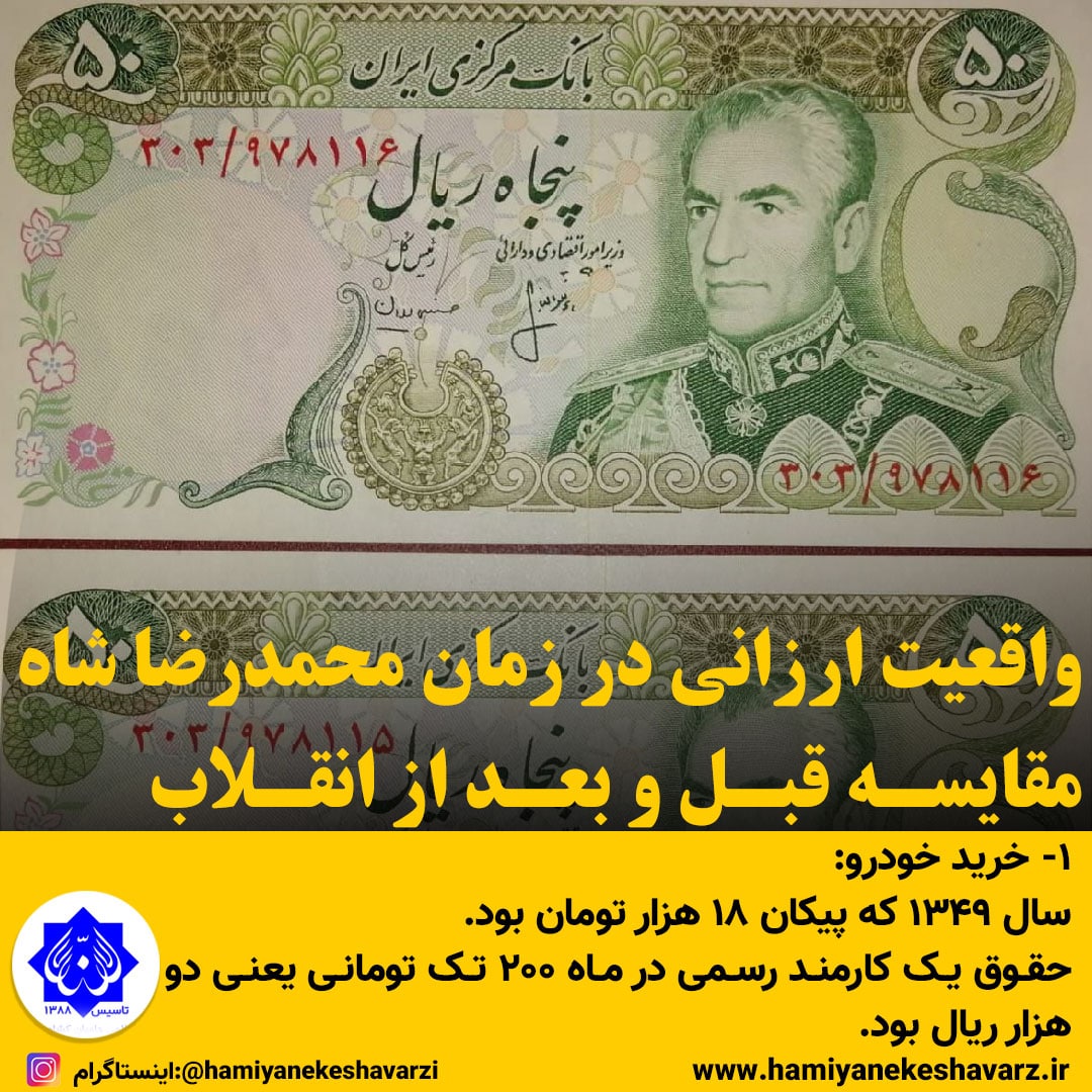 واقعیت ارزانی در زمان محمدرضا شاه مقایسه قبل و بعد از انقلاب