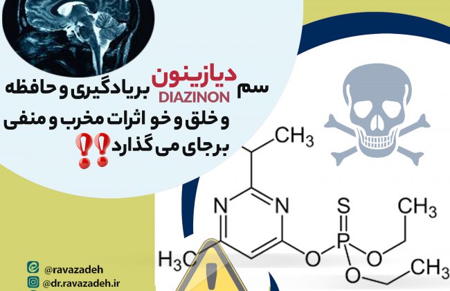 مقاله شماره ده :سم دیازینون بر یادگیری و حافظه و خلق و خوی اثرات مخرب و منفی بر جای می گذارد